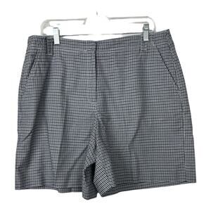 Liz Claiborne Gingham Shorts Size 16 Zip Up Pockets